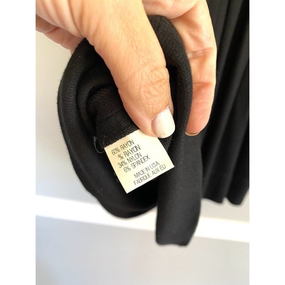 Theory Womens Black Mini Dress Button Square Neck Rayon Size P Petite - Picture 4 of 8